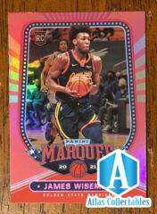 2020-21 Chronicles Marquee James Wiseman RC Warriors Pink Parallel Card #259